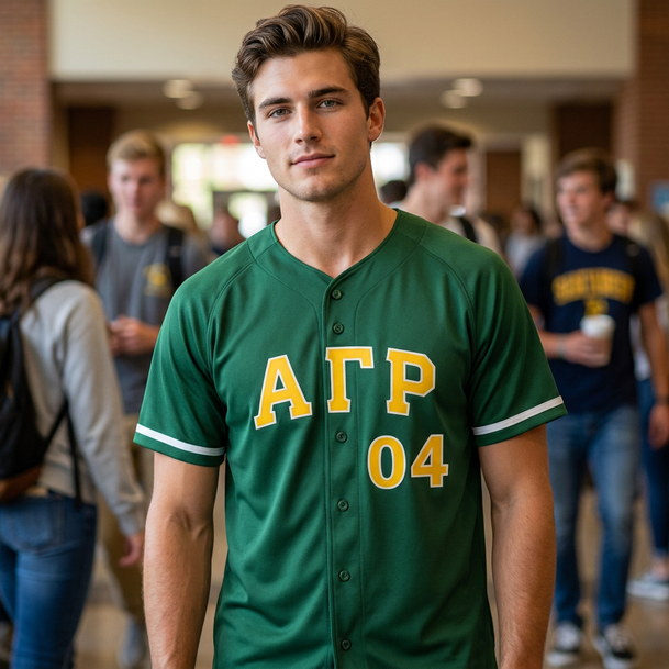 Alpha Gamma Rho Cutter Henley Jersey
