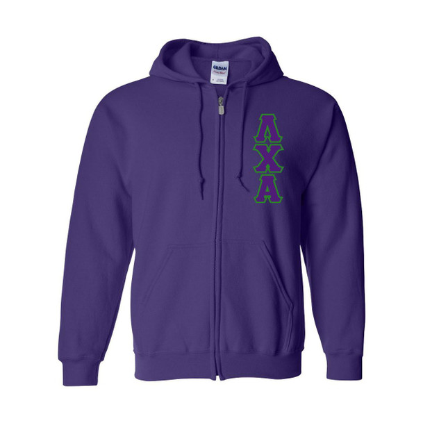  Lambda Chi Alpha Heavy Full Zip Hoodie - 3" Letters 