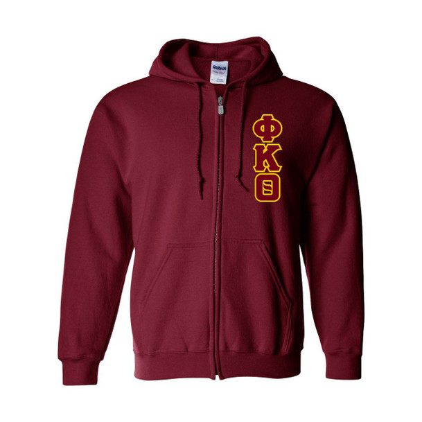  Phi Kappa Theta Heavy Full Zip Hoodie - 3" Letters 