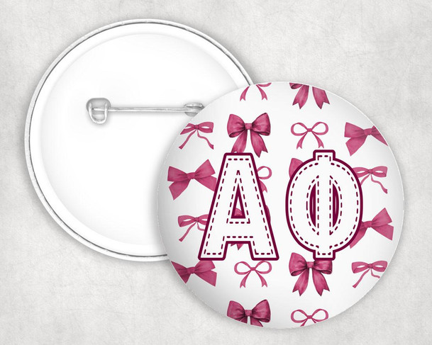  Alpha Phi Multi Bows Pin Buttons 