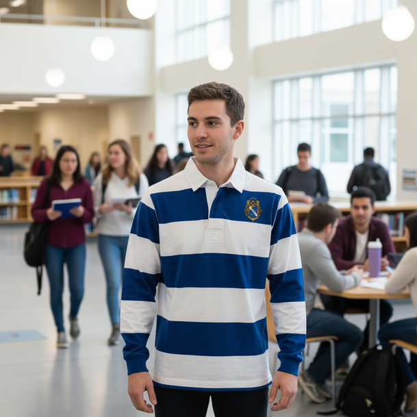 Alpha Phi Omega Classic Crest Rugby Shirt
