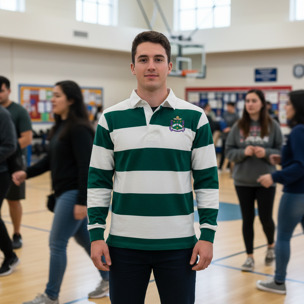 Delta Sigma Phi Classic Crest Rugby Shirt