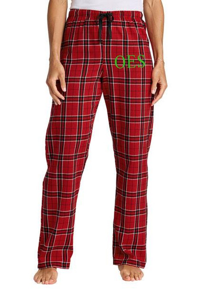  Order of the Eastern Star Flannel Lettered Plaid PJ's 