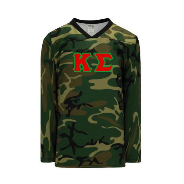  Fraternity Camouflage Lettered Hockey Jersey 