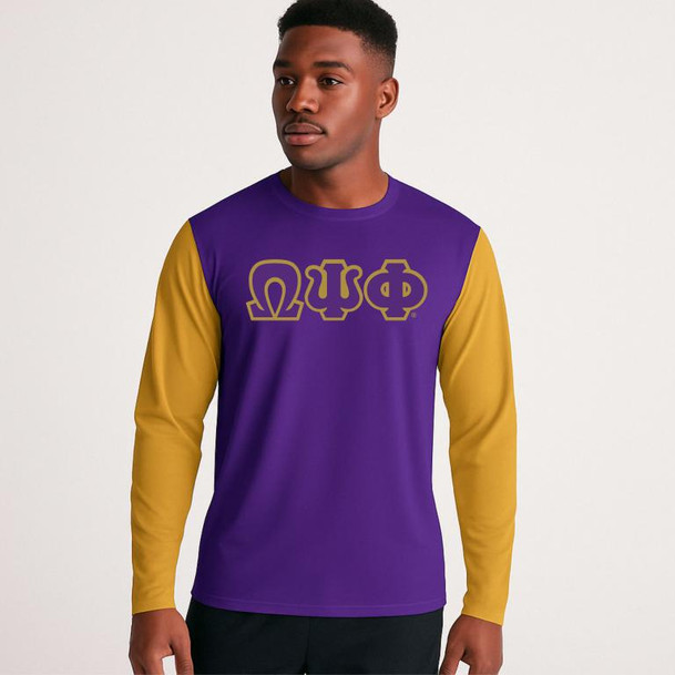  Omega Psi Phi Color Block 1911 Long Sleeve Shirt 