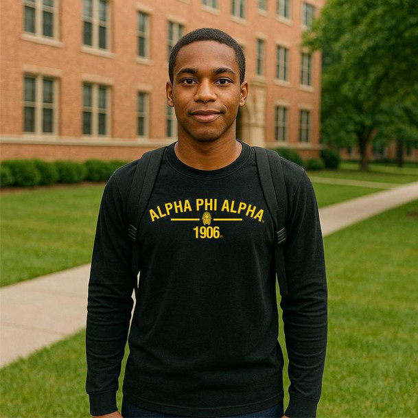  Alpha Phi Alpha Sphinx Long Sleeve T-Shirt – Strength in Silence. Power in Presence. 