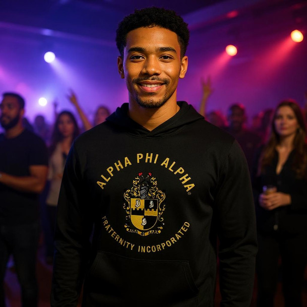 Alpha Phi Alpha Circle Crest Momentum Hoodie – Shield Up. Grind On.