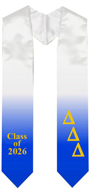 Delta Delta Delta Extra Fancy Diagonal Greek Graduation Stole