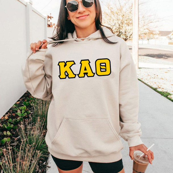 Super Heavyweight "The Heavy" Kappa Alpha Theta Lettered Greek Hoodie