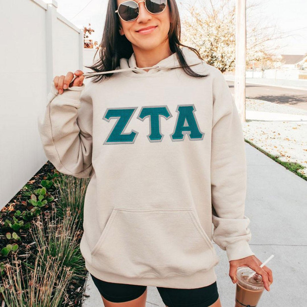 Super Heavyweight "The Heavy" Zeta Tau Alpha Lettered Greek Hoodie