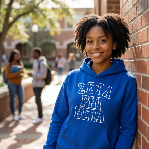 Zeta Phi Beta Bold Letter Sweatshirt – Finer, Bolder, Unapologetically You