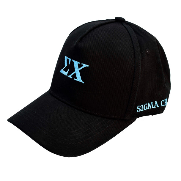 Sigma Chi Fraternity Black Baseball Cap