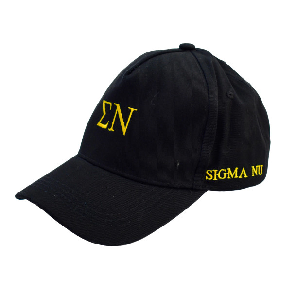 Sigma Nu Fraternity Black Baseball Cap