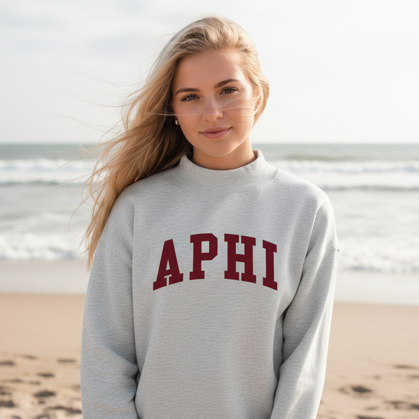 Alpha Phi Sorority Lightweight  Varsity Mockneck