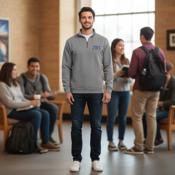Zeta Beta Tau ZBT Comfort Colors 1/4 Zip Pullover