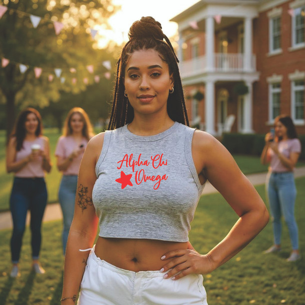 Sorority Micro Rib Muscle Crop Tank