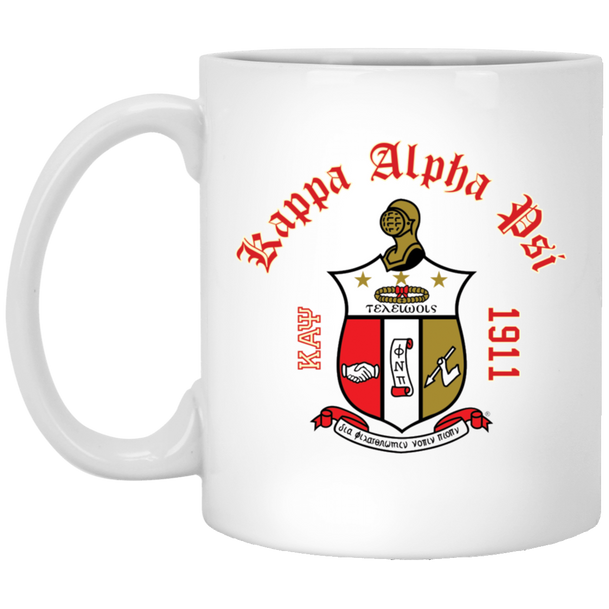 Kappa Alpha Psi Crest & Year Ceramic Coffee Cup 11oz