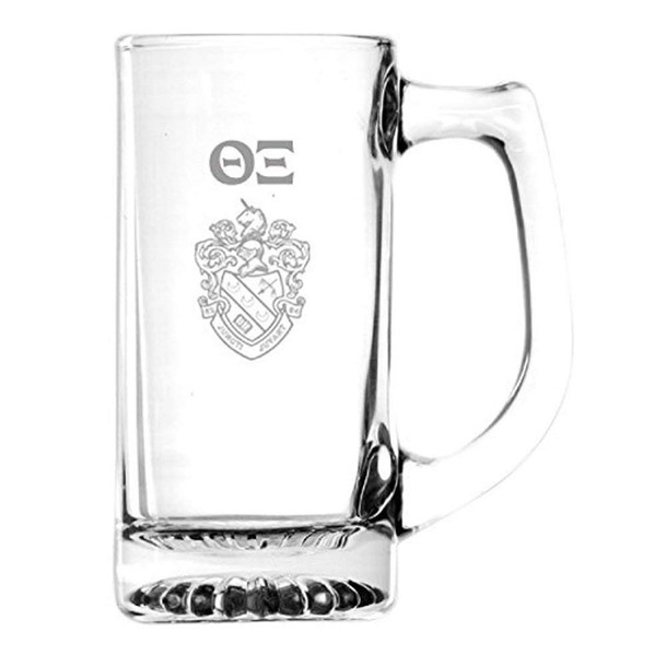 Theta Xi Glass Engraved Mug