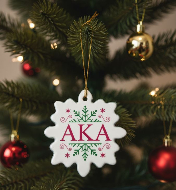 Sorority Porcelain Snowflake Christmas Ornaments