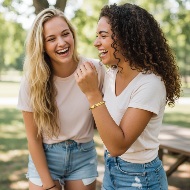 Sorority Gold Bracelet – 18K Gold Plated Stainless Steel