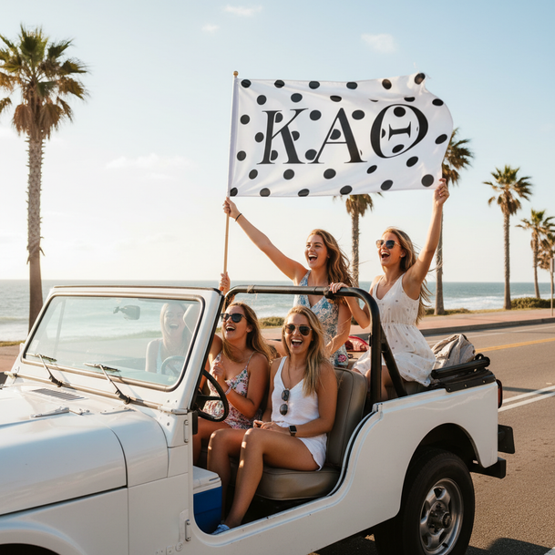 Sorority Polka Dot Flags