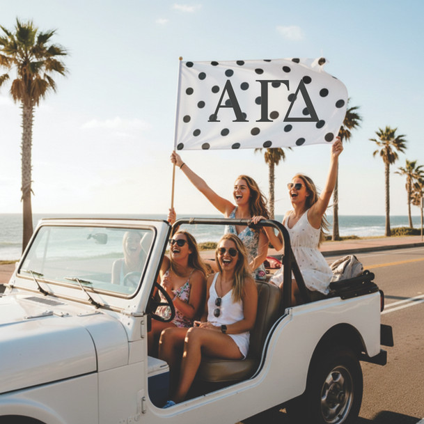 Alpha Gamma Delta Polka Dot Sorority Flags