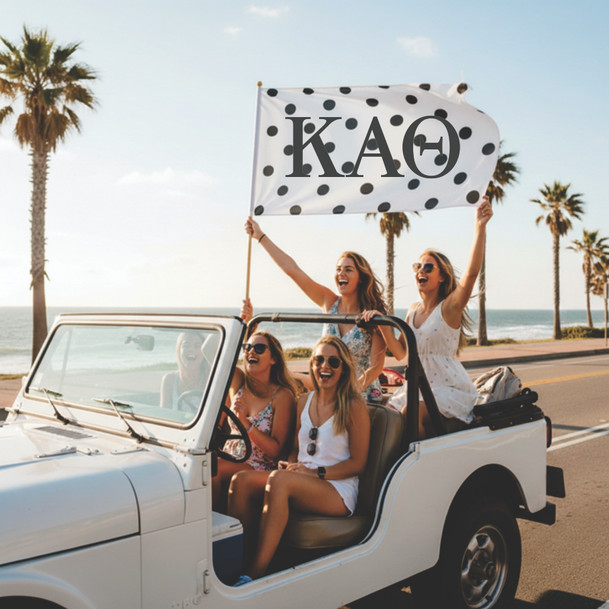 Kappa Alpha Theta Polka Dot Sorority Flags