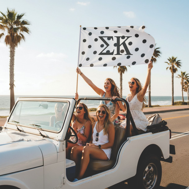 Sigma Kappa Polka Dot Sorority Flags