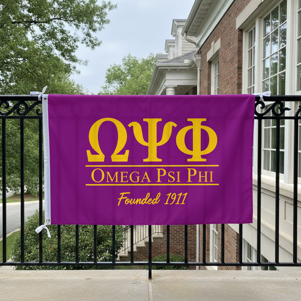 Omega Psi Phi Huge Founders Flag (3' x 5')
