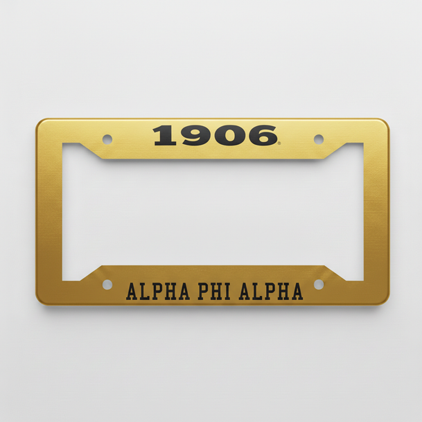 Alpha Phi Alpha "Transcendent" Metal License Plate Frames