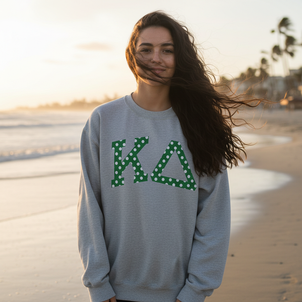 Kappa Delta Greek Polka Dots Crewneck Sweatshirt
