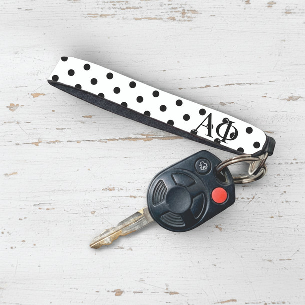 Sorority Polka Dot Strap Keychain