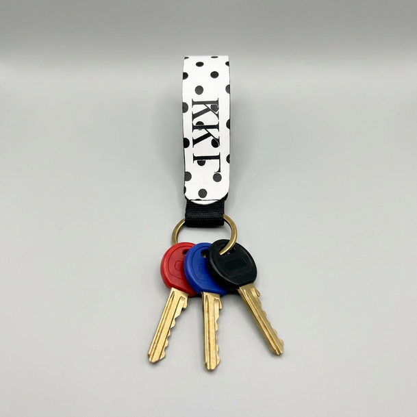Kappa Kappa Gamma Polka Dot Strap Keychain