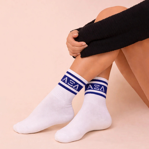 Alpha Xi Delta Crew Socks