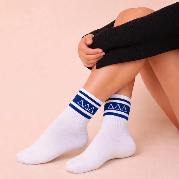Delta Delta Delta Crew Socks