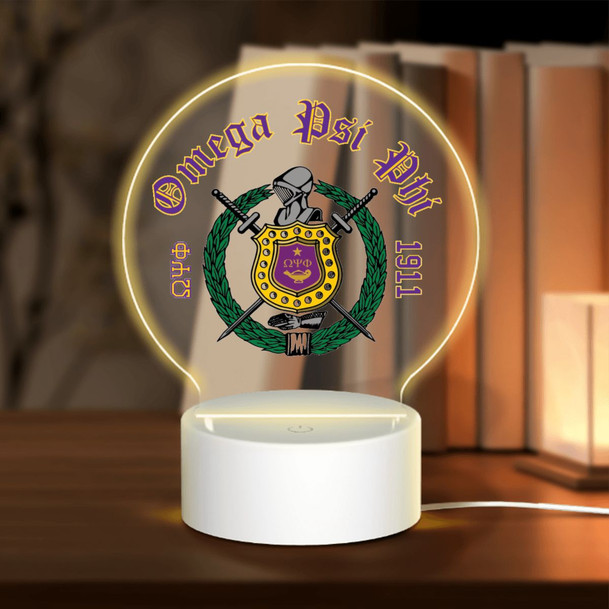Omega Psi Phi Acrylic Night Light