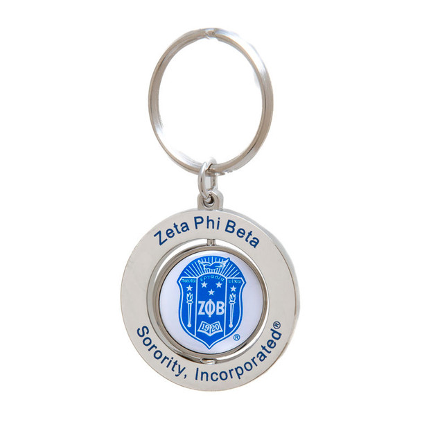 Zeta Phi Beta Spinner Key Ring