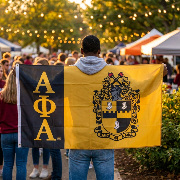 Alpha Phi Alpha Huge Crest Letter Flag (3' x 5')