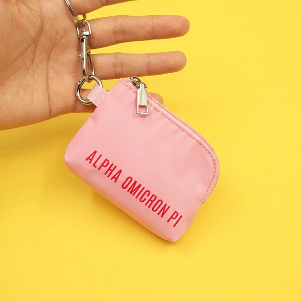 Alpha Omicron Pi Keyring Wallet