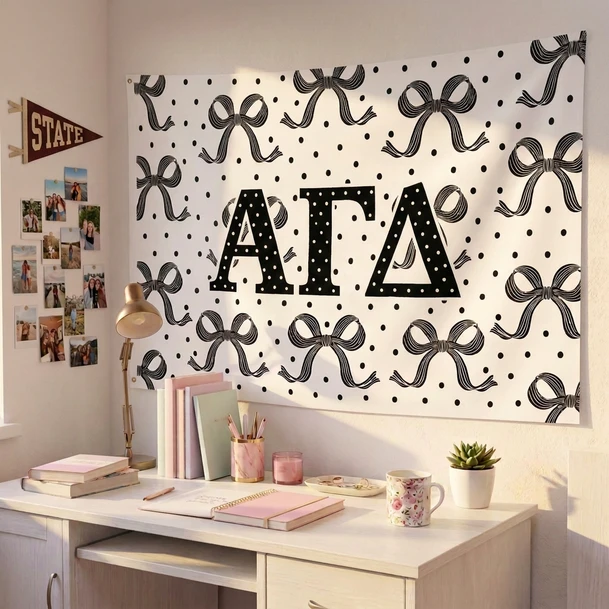 Alpha Gamma Delta Bows Sorority Flags