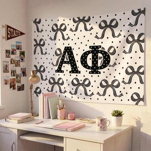Alpha Phi Bows Sorority Flags