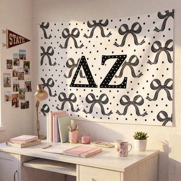 Delta Zeta Bows Sorority Flags