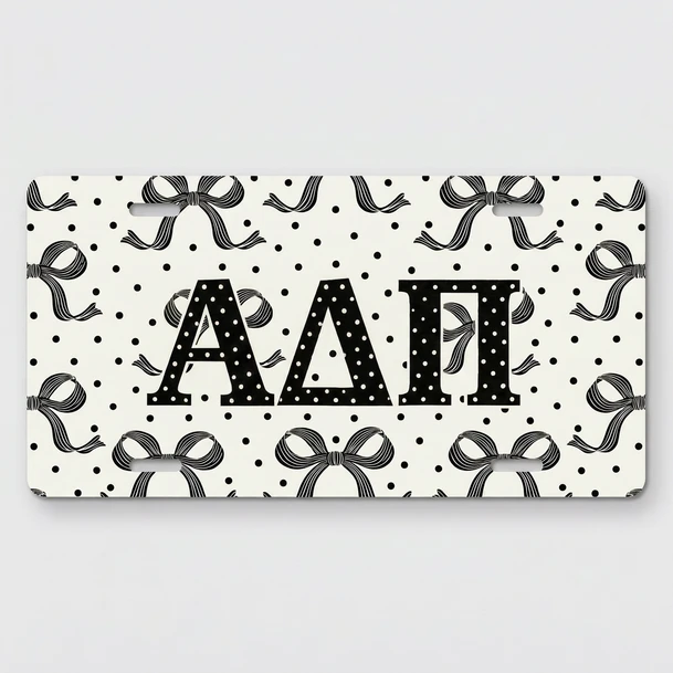 Alpha Delta Pi Ribons License Plate