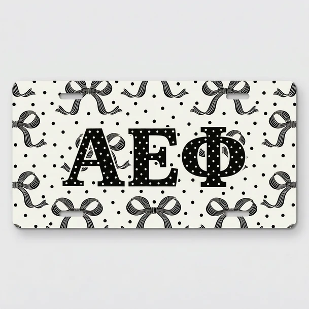 Alpha Epsilon Phi Ribons License Plate