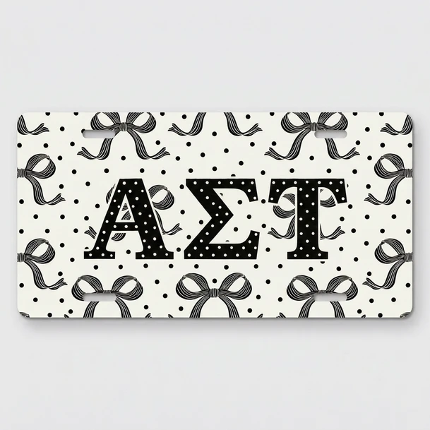 Alpha Sigma Tau Ribons License Plate