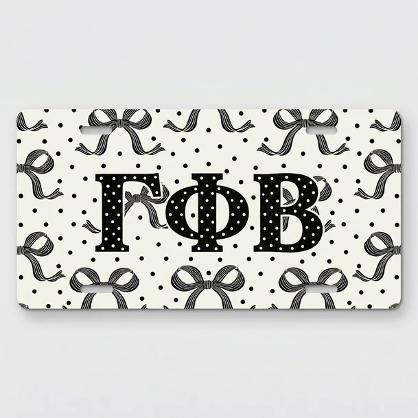 Gamma Phi Beta Ribons License Plate