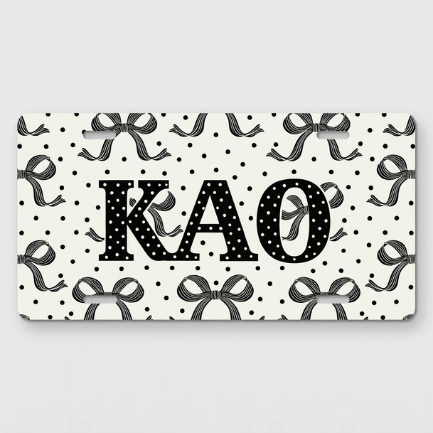 Kappa Alpha Theta Ribons License Plate