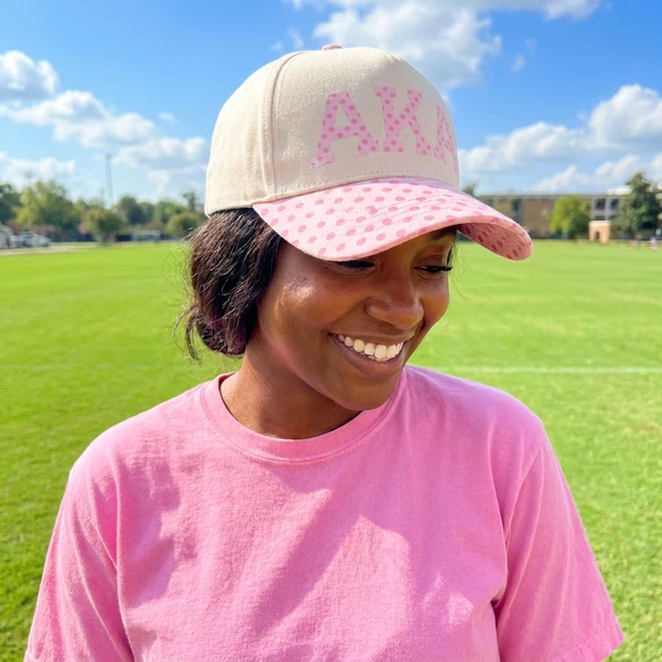 Alpha Kappa Alpha Polka Dot Bill Vintage Trucker Hat