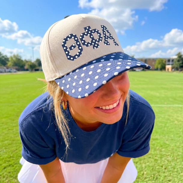Theta Phi Alpha Polka Dot Bill Vintage Trucker Hat