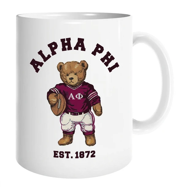 Alpha Phi Teddy Bear Coffee Mug